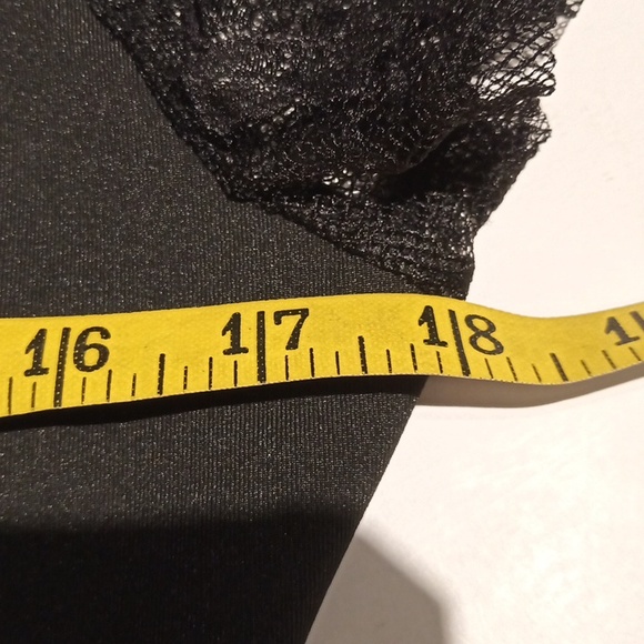 NWOT Sexy Black Mesh Sheer Lace Short Sleeve Bodysuit Leotard Clubwear Top - Picture 12 of 12